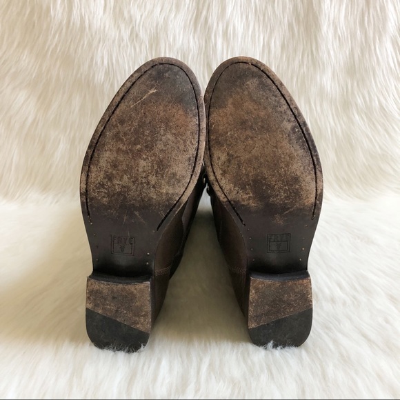 FRYE Women's Brown Melissa Button Riding Boot - Picture 10 of 12